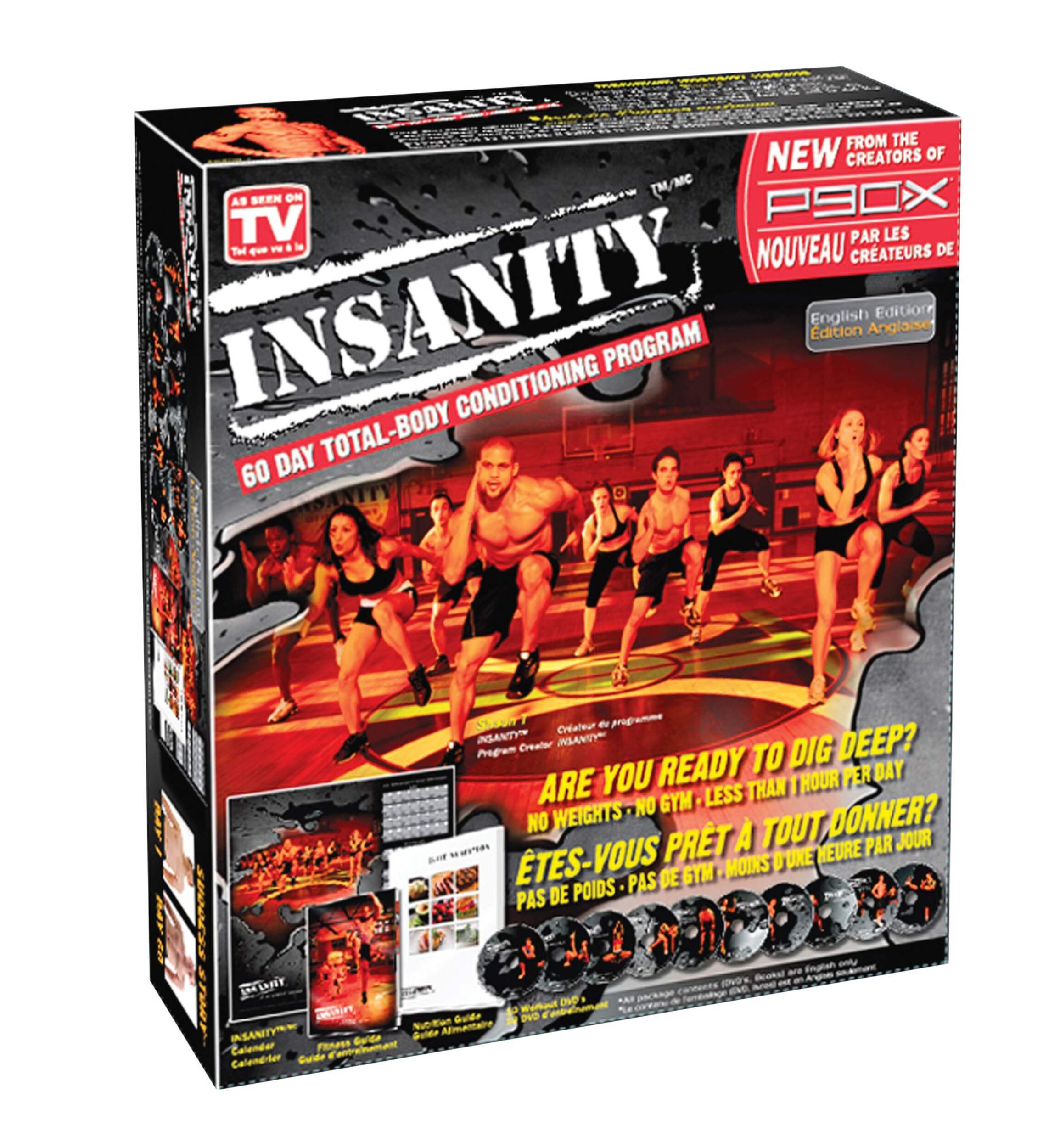 As Seen On TV Insanity® DVD Set, 10-Disc Front_Angled_Right