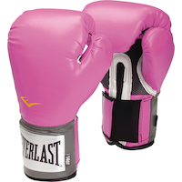 Everlast Pro Style Elite Training Gloves, Black/Pink, 12-oz Composite_or_Mixed