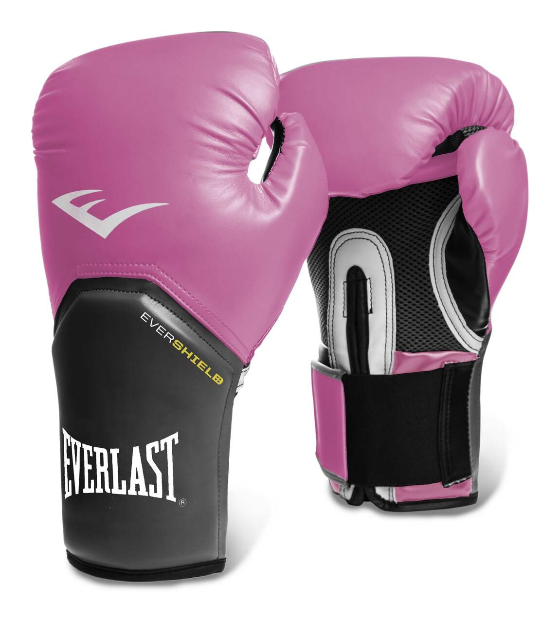 Everlast Pro Style Elite Training Gloves, Black/Pink, 12-oz