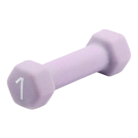 Cap Solid Neoprene Dumbbell Weight, 1-Ib, Single Front_Three_Fourths_Angled_Right