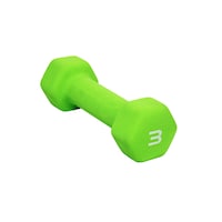 Cap Solid Neoprene Dumbbell, Single, 3-lb Front_Three_Fourths_Angled_Left