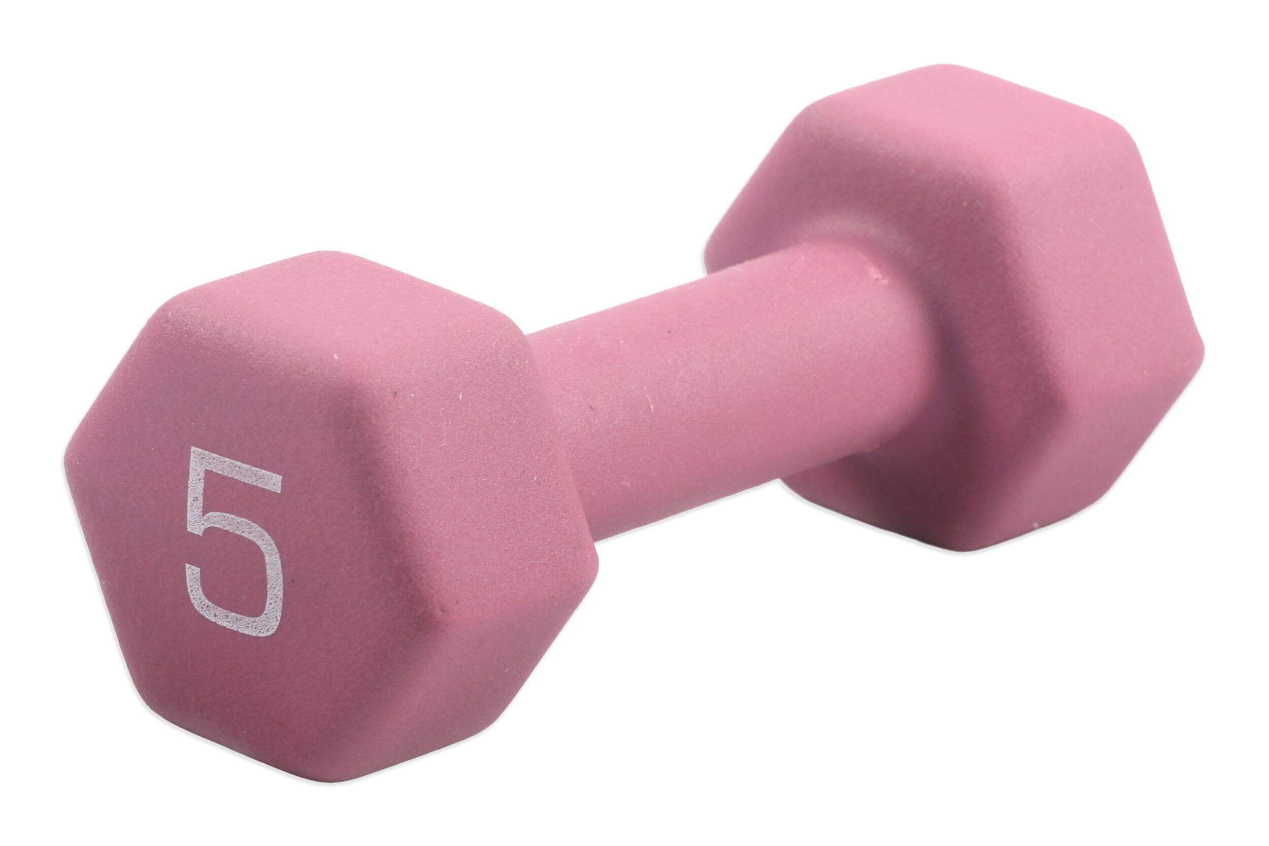 Cap Solid Neoprene Dumbbell, Single, 5-lb Front_Three_Fourths_Angled_Right