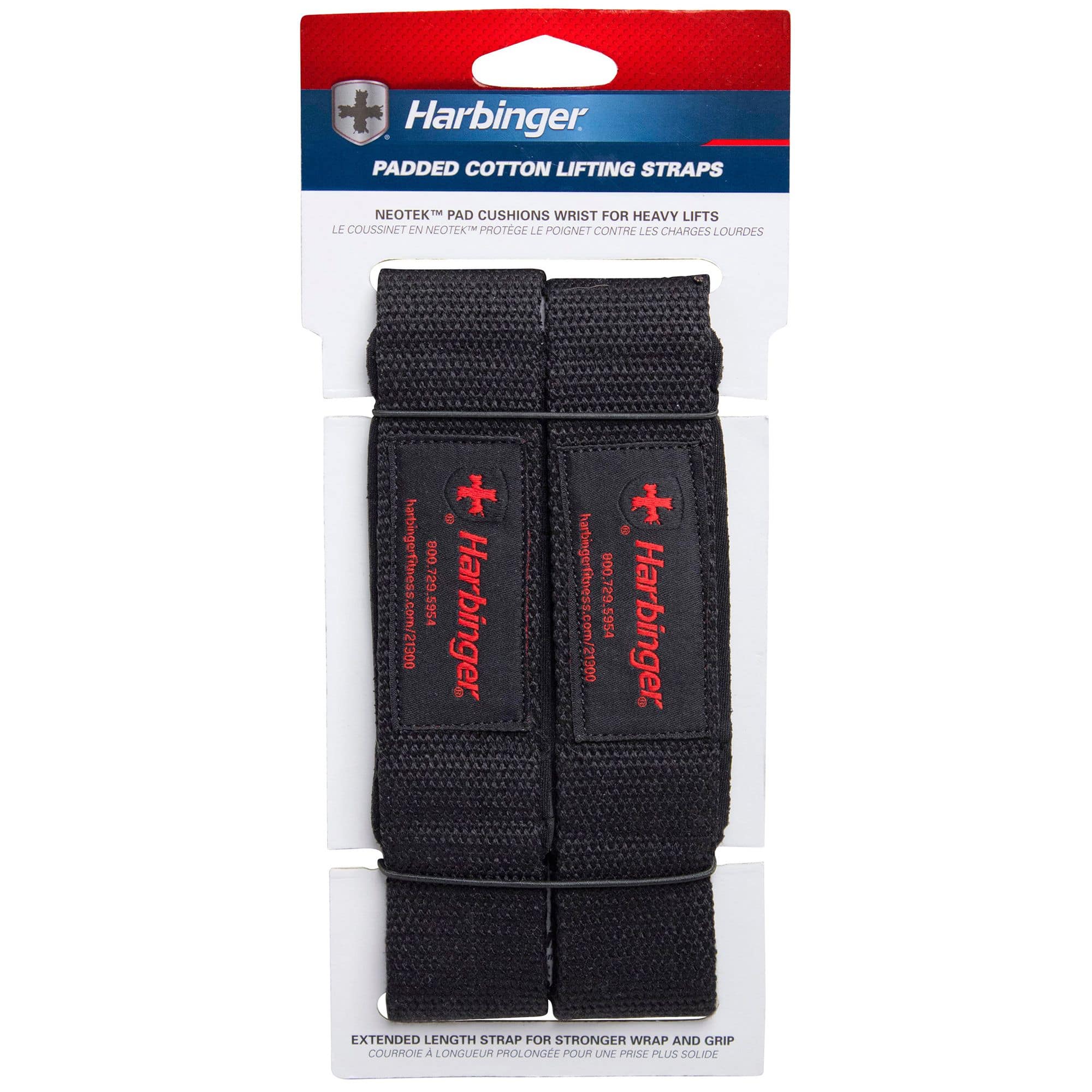 Harbinger Padded Cotton Lifting Straps, 21-in