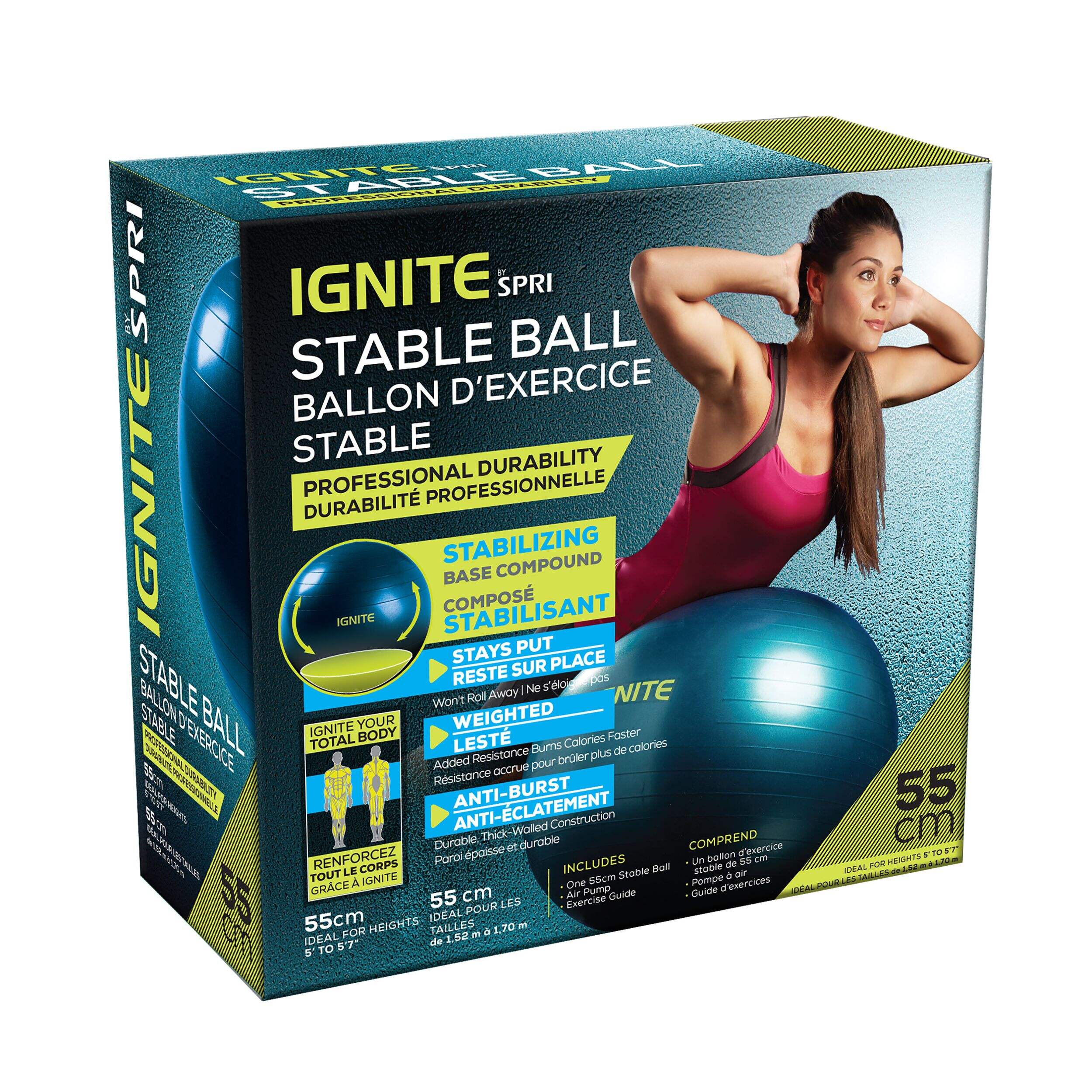 IGNITE by SPRI Balle entraîneur d'équilibre, 55 cm Canadian Tire