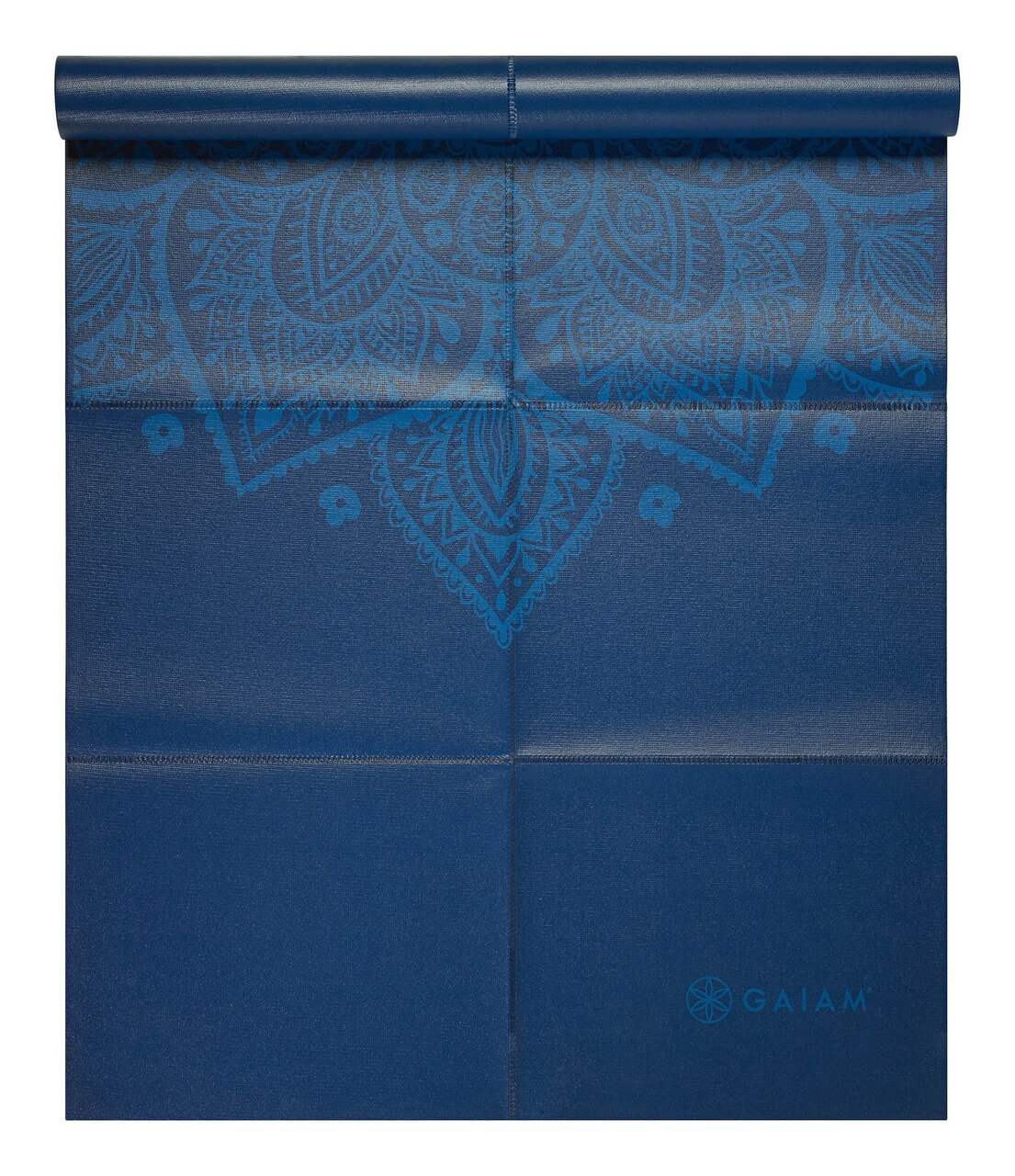 Gaiam Foldable Yoga Mat, Blue Sundial, 2-mm