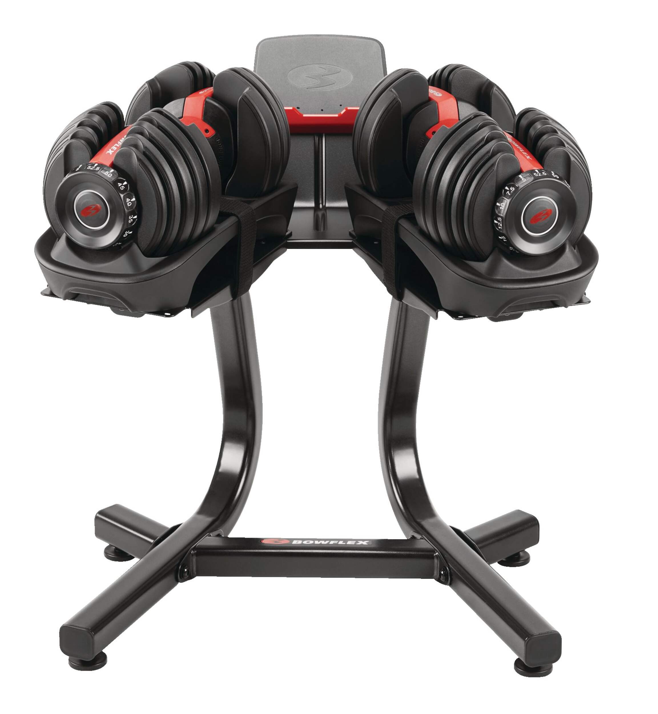 Bowflex SelectTech® Dumbbell Stand with Media Rack, 26.9-In Front_Flat