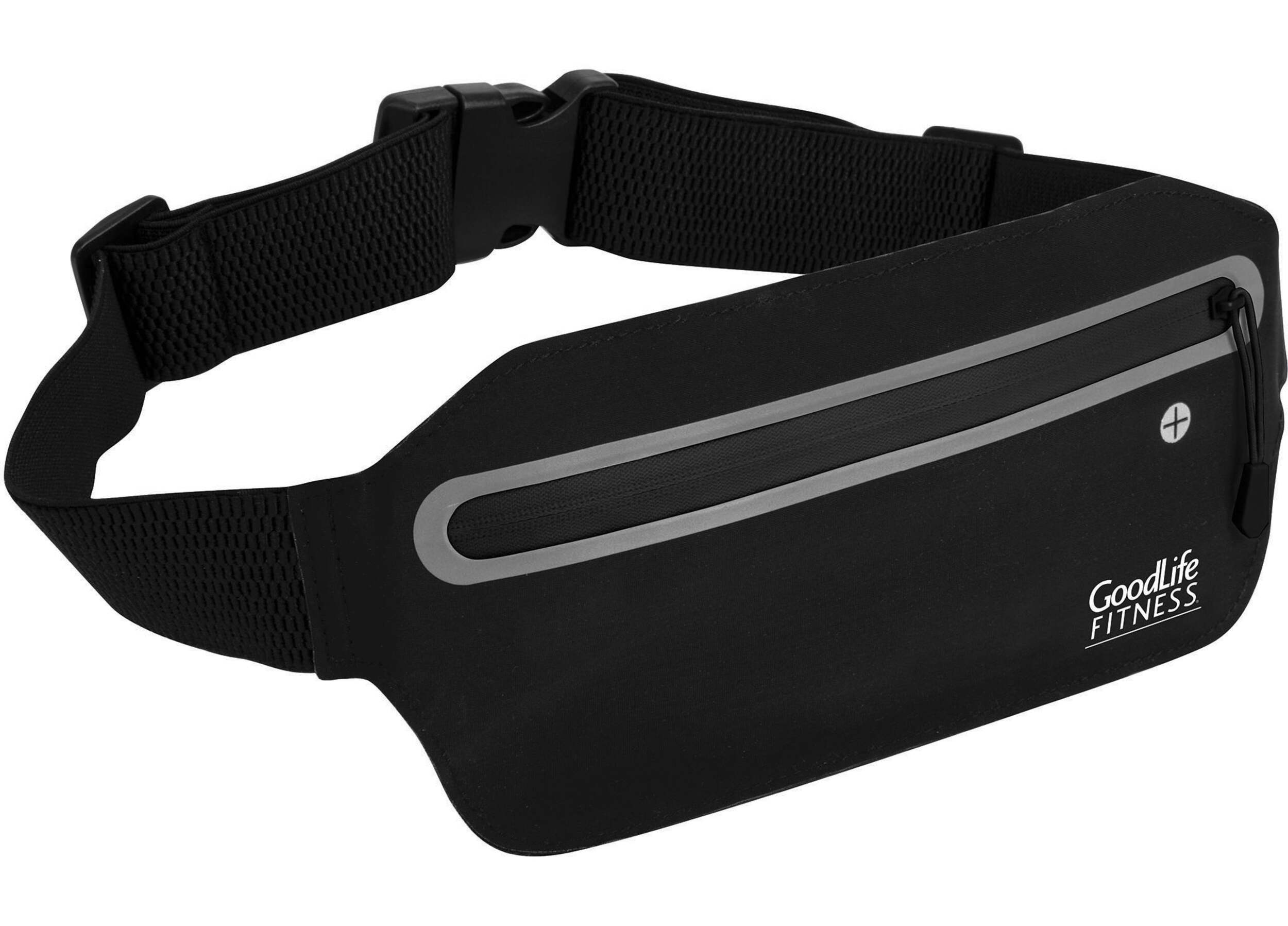 GoodLife Fitness Reflective Waist Pack Front_Three_Fourths_Angled_Right