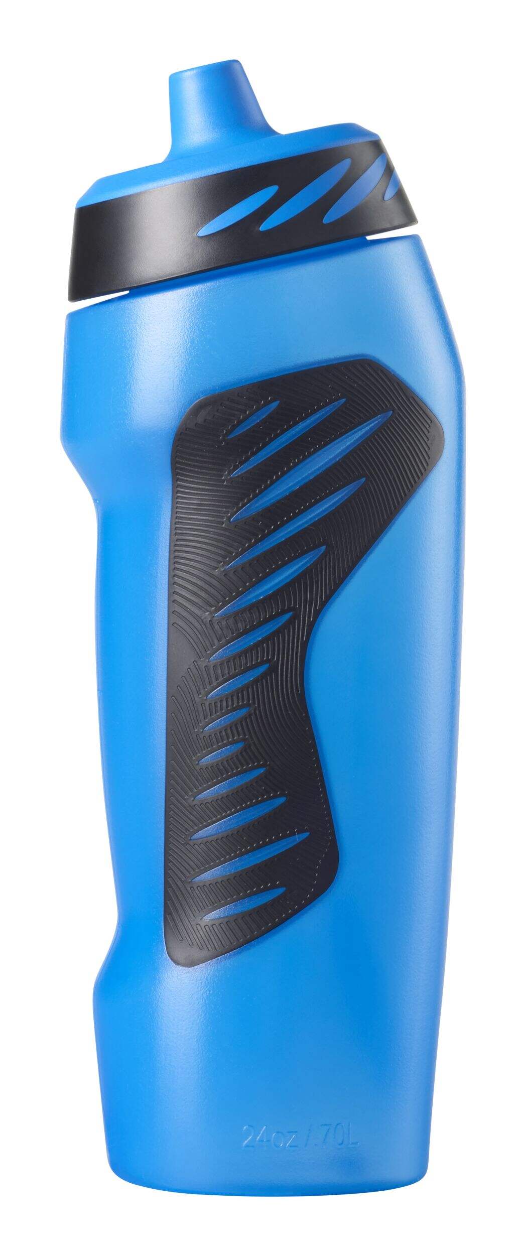 Nike Hyperfuel Squeeze Water Bottle, Blue, 24-oz Front_Three_Fourths_Angled_Left