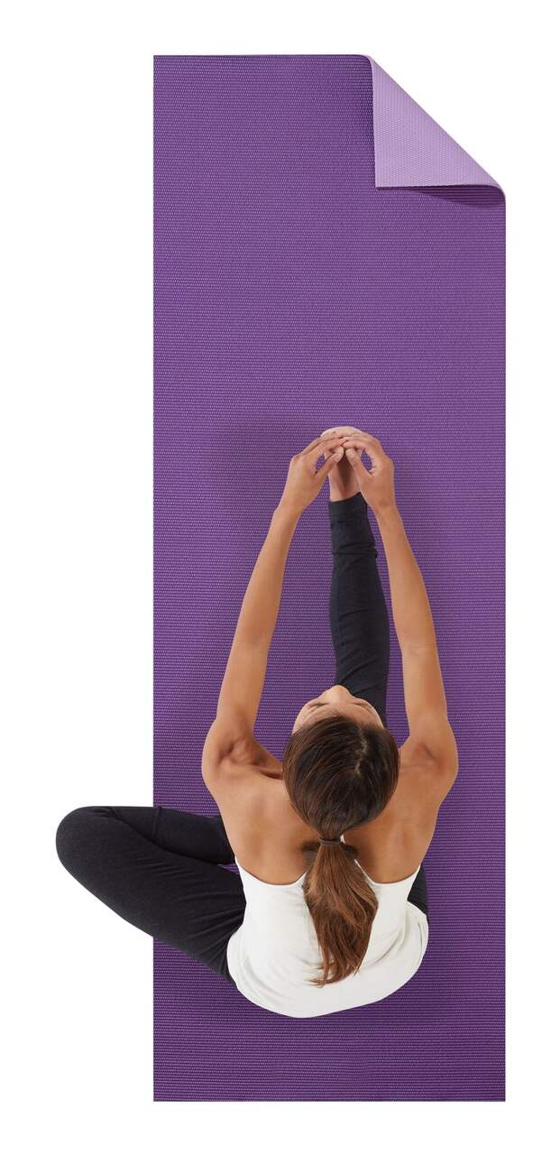 Gaiam Reversible Yoga Mat, Plum, 6-mm