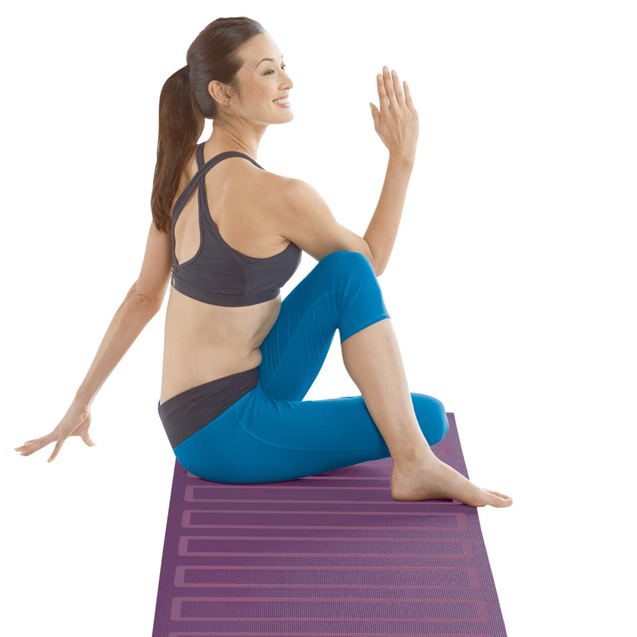 Gaiam Yoga Beginner Set, Purple, 3-pc