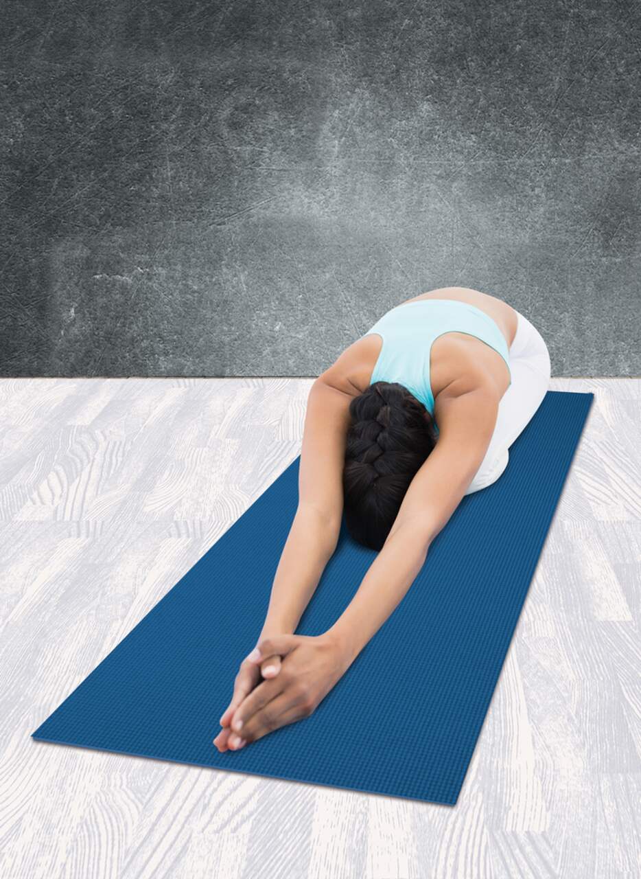 Renew Yoga Mat, Solid Blue, 3-mm
