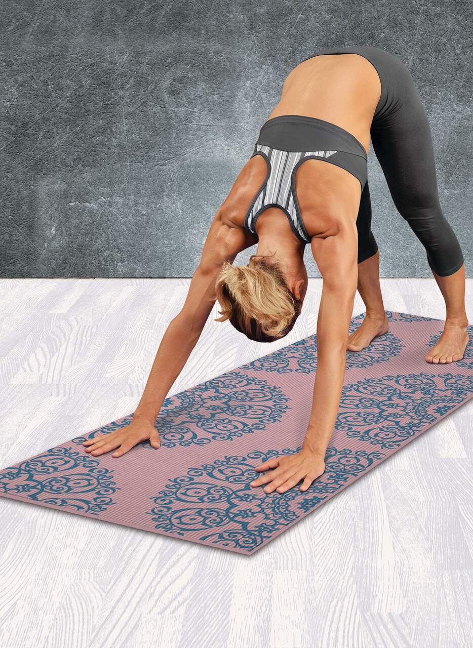 Gymo Ecological 6mm Tpe Yoga Mat Pilates Mat with Powder Pink