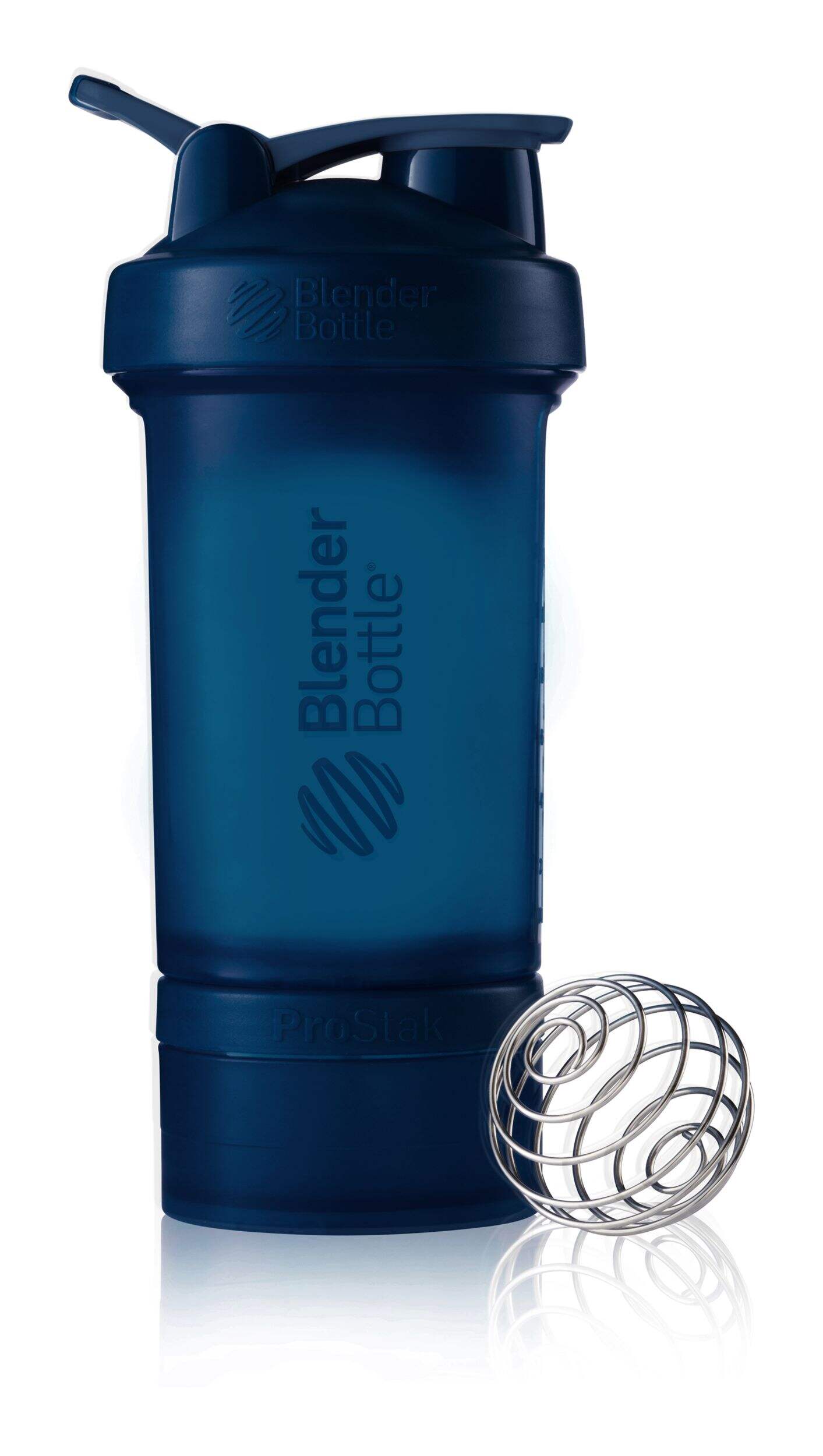 BlenderBottle ProStak Shaker Bottle with Two Protein Compartments, Blue, 22-oz Composite_or_Mixed
