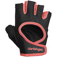 Harbinger Women's Powerlifting Glove, Coral, Pair Front_Flat