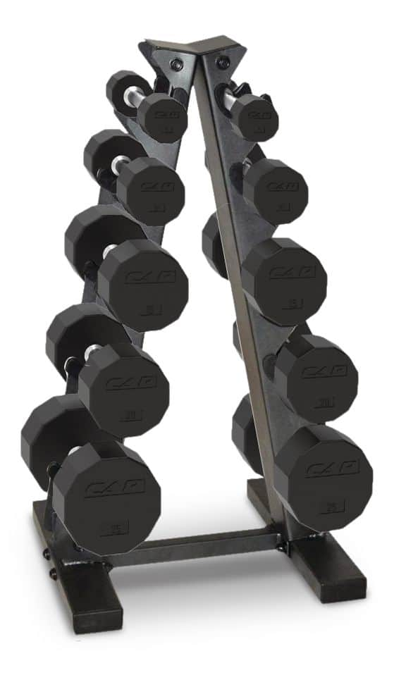 Dumbbell set deals and rack