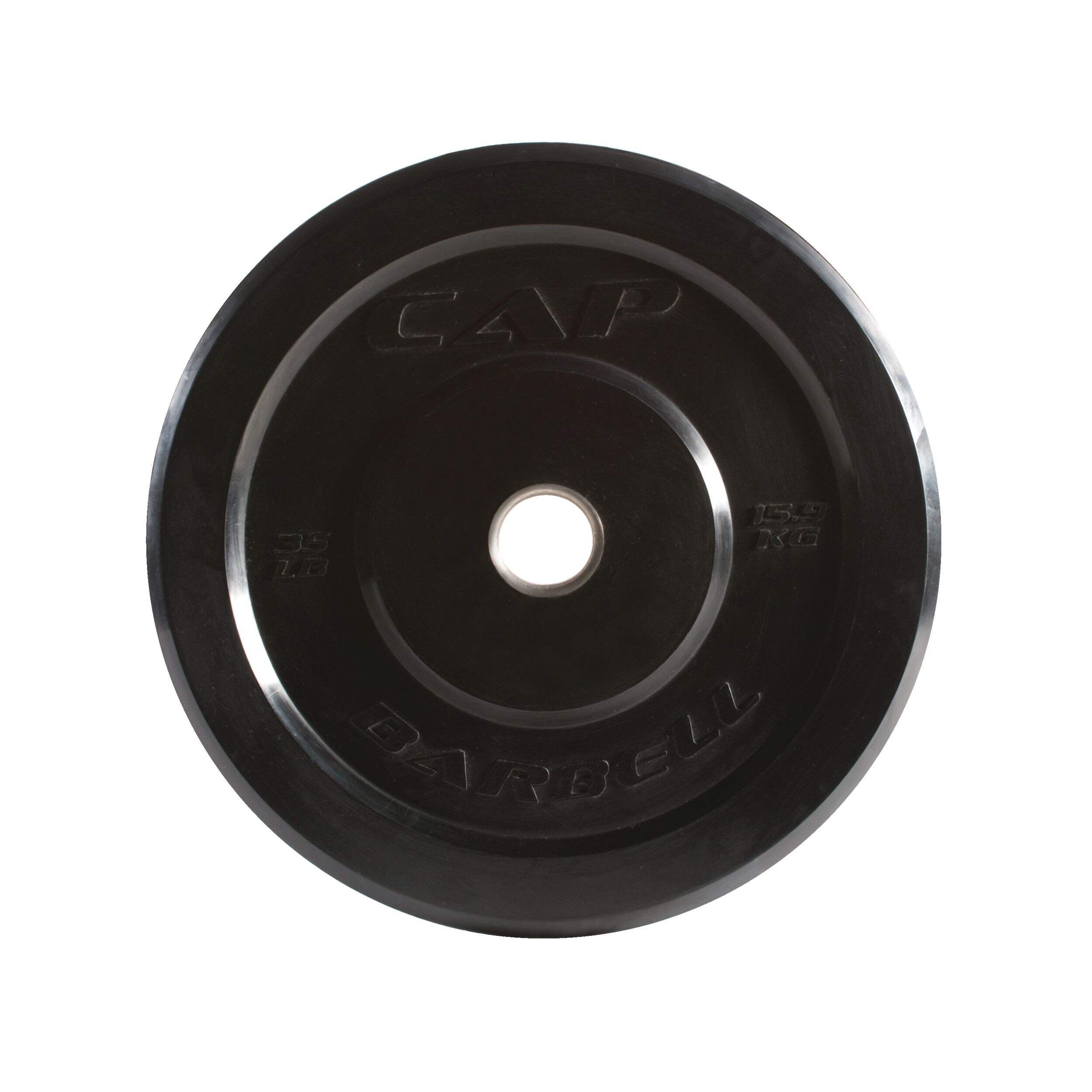 Cap Barbell Rubber Plate, 35-lb Front_Flat