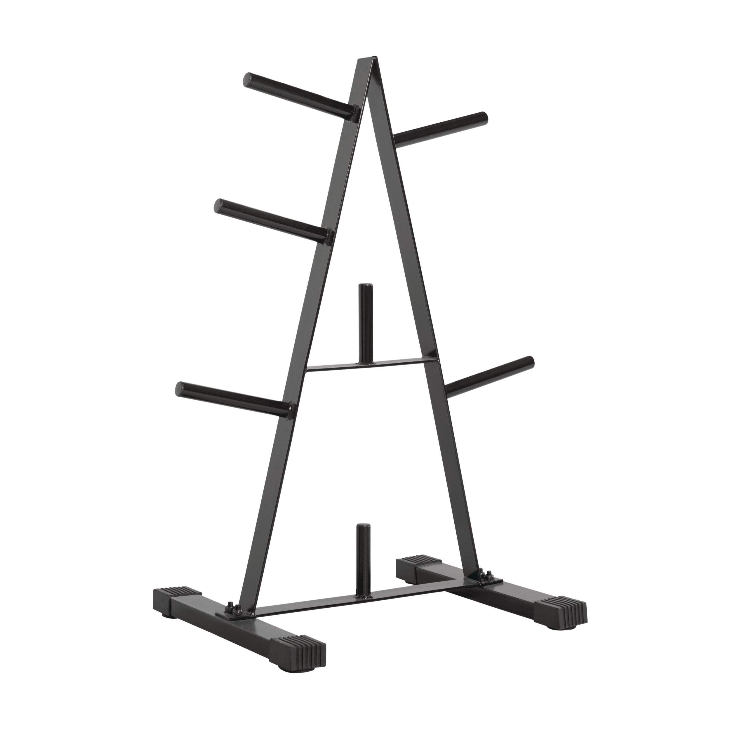 Cap Barbell Plate Tree, Black, 1-in Front_Angled_Right