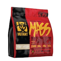 Mutant Mass Muscle Mass Gainer, Vanilla Ice Cream Flavour, 5 lb (2.27 kg) Front_Angled_Right