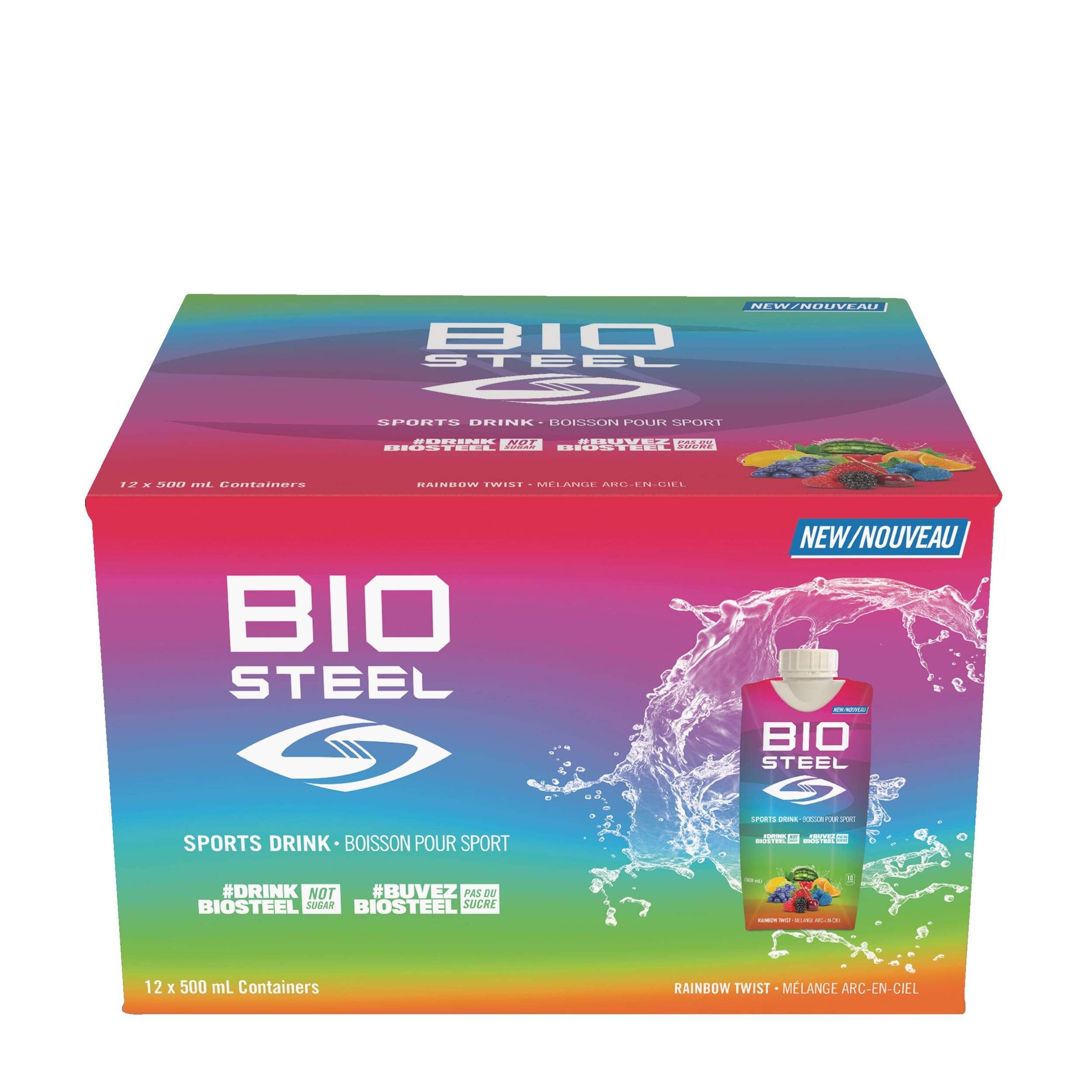 BioSteel Sports Drink, Rainbow Twist, 12-pk Front_Elevated