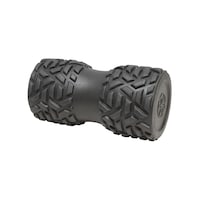 Gaiam - Rouleau de massage musculaire en mousse rainuré, 8 x 4 po Front_Three_Fourths_Angled_Left
