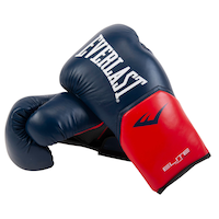 Everlast Elite Boxing Gloves, Navy/Red, 14-oz Front_Flat