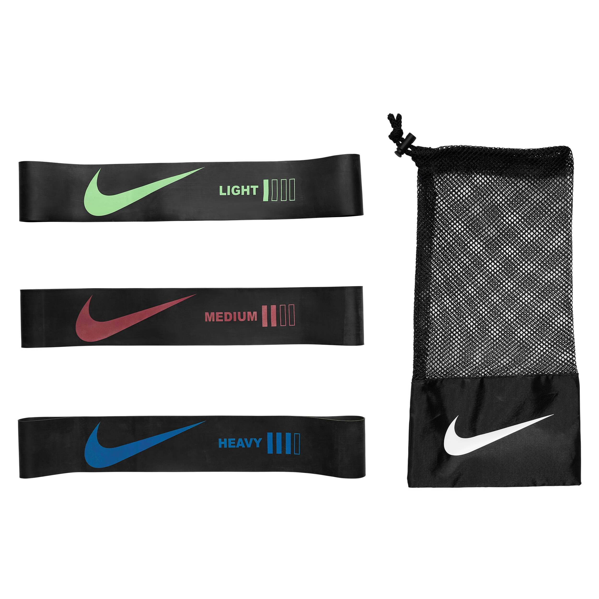 Nike Resistance Bands, Black, 3-pk Overhead_Flat