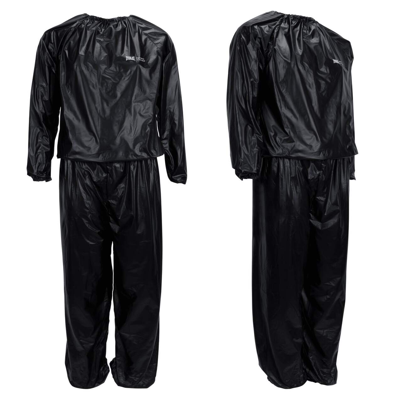 Women/Men PVC Sauna Suit Long Sleeve Elastic Cuff Top&Pants Workout Sweat  Suit