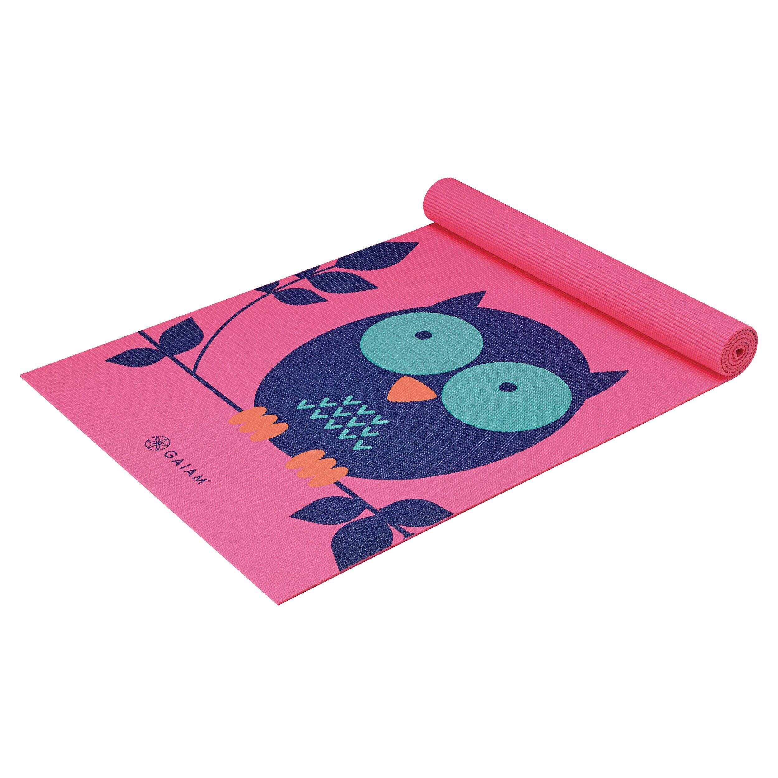 Gaiam - Tapis de yoga pour enfants, hibou Front_Three_Fourths_Angled_Left