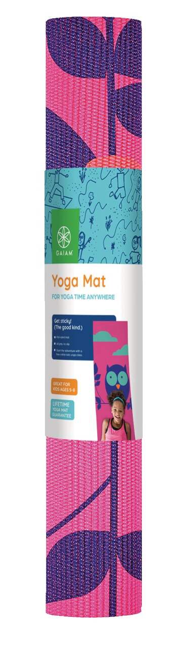 Gaiam Kids Yoga Mat Exercise Mat, Yoga for Kids with Fun Prints