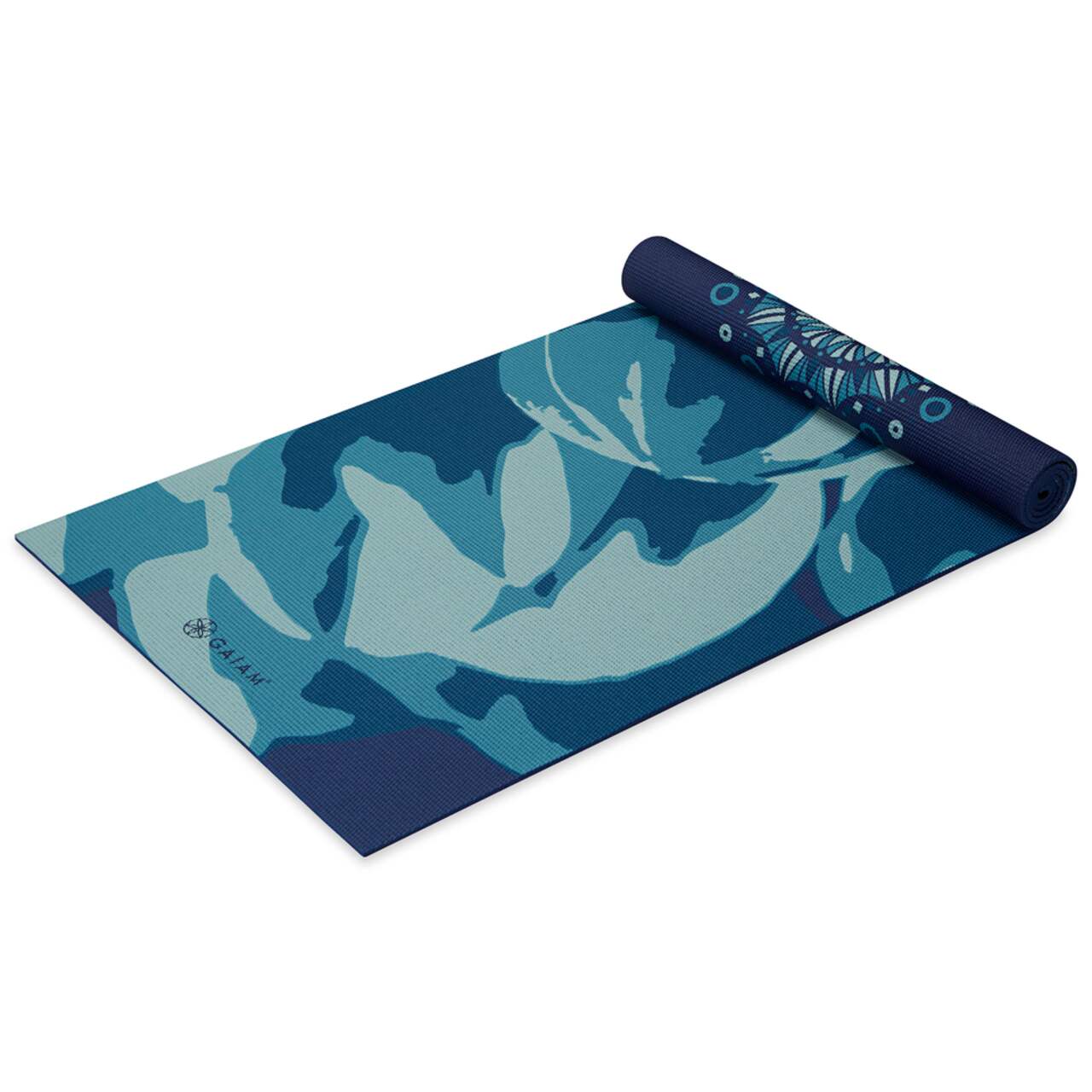 Gaiam Reversible Yoga Mat, 6mm, Kaleidoscope Sea