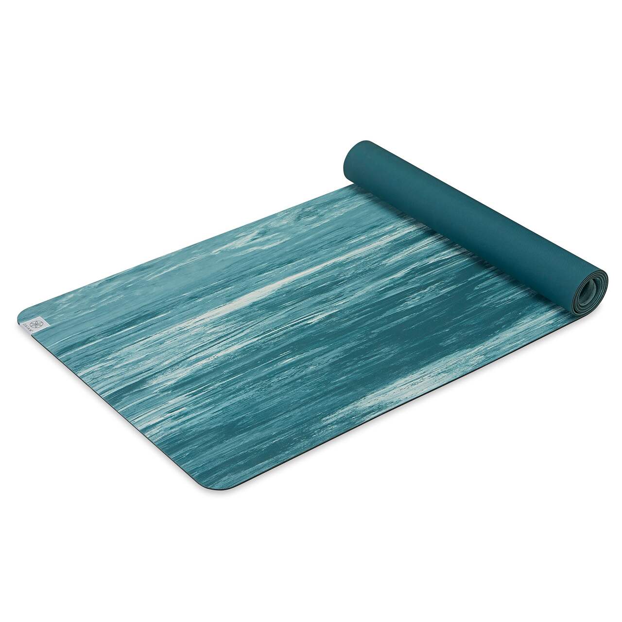 Gaiam Rubber Yoga Mat, Turquoise, 4-mm