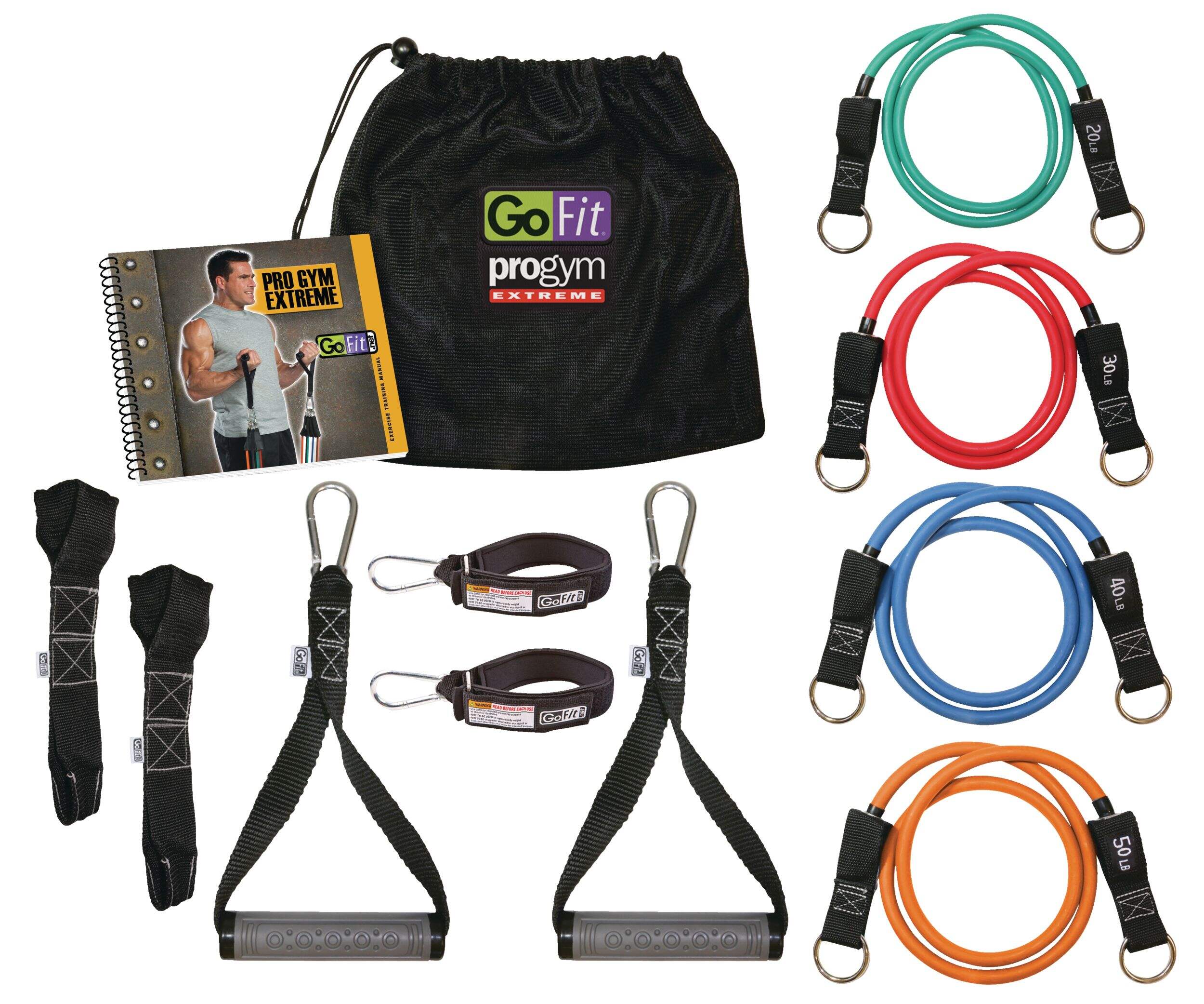 GoFit ProGym Extreme Resistance Workout Set, 12-pc Composite_or_Mixed