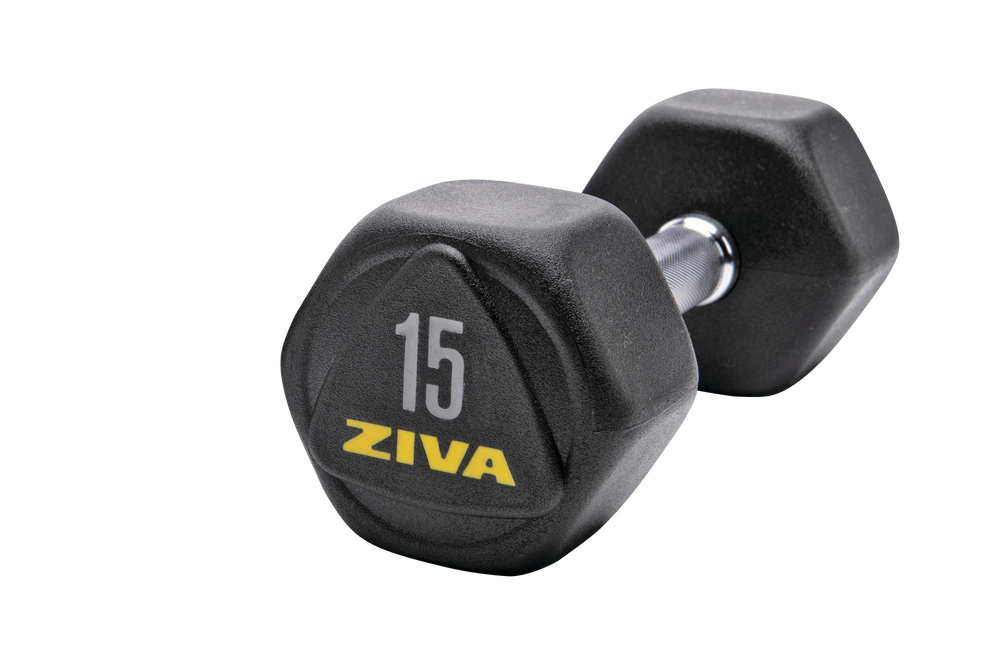 ZIVA Performance RPU Hexagon Dumbbell Weight, Single Canadian Tire