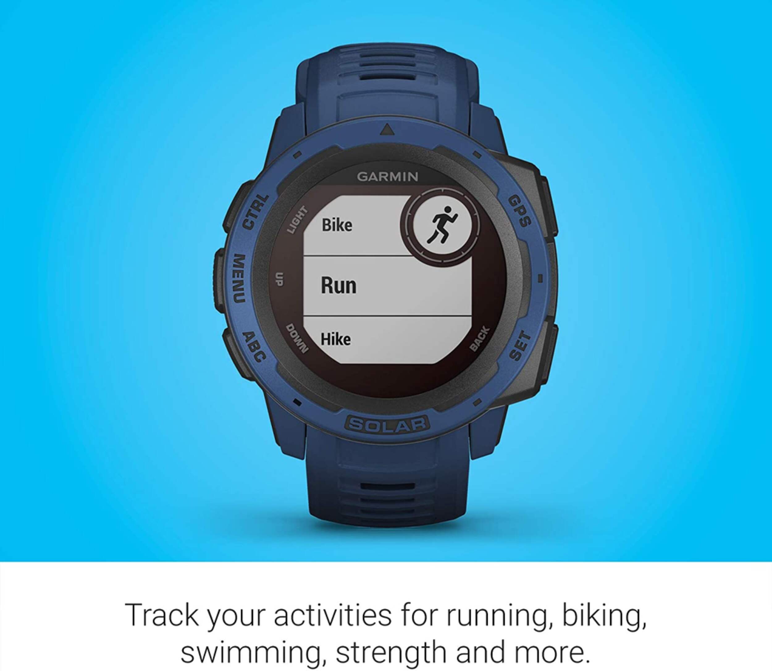 Garmin Instinct® Solar GPS Smartwatch with AllDay Health Monitoring