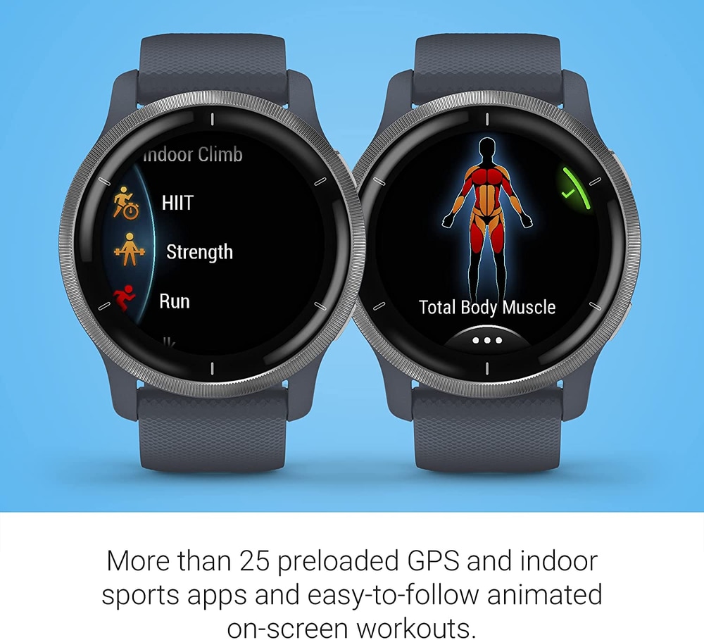 Garmin Venu® 2 GPS Fitness Smartwatch with Builtin Apps & Silicone