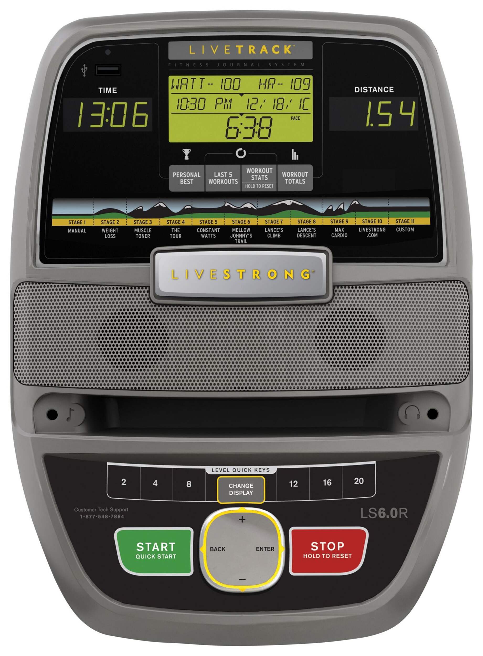 LIVESTRONG LS6.0R Recumbent Exercise Bike Overhead_Flat