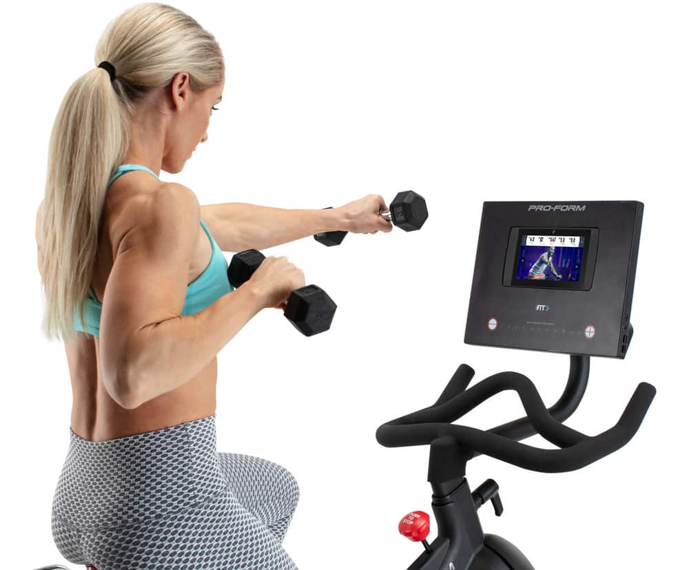 fitplus power pro large advanced stationary fitness exercise spin bike