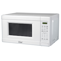 MASTER Chef Countertop Microwave, White, 0.7-cu.ft. Front_Angled_Left