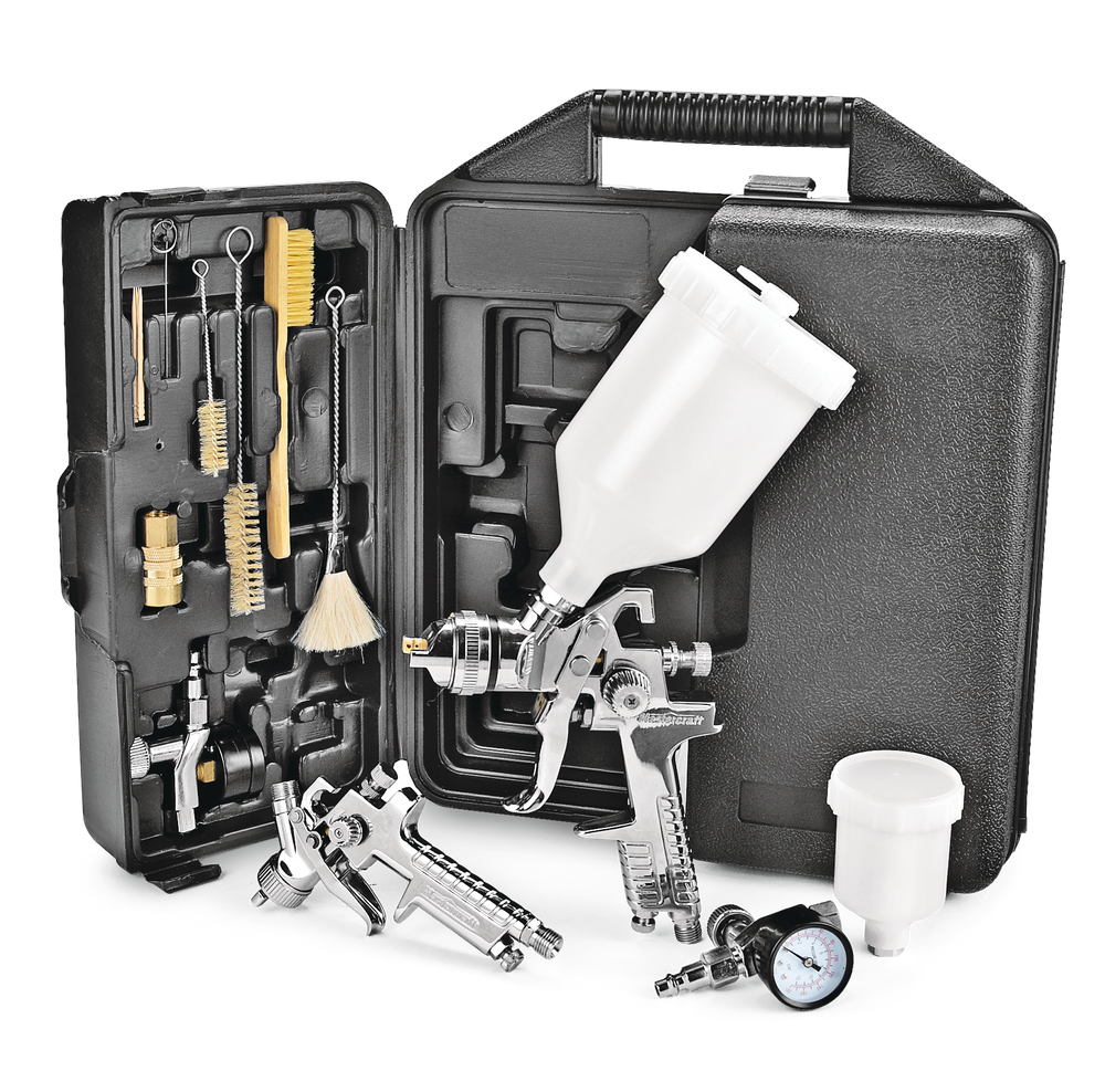 Mastercraft HVLP Pneumatic Air Paint Sprayer Gun Set For Metal Surafces, 36pc Canadian Tire