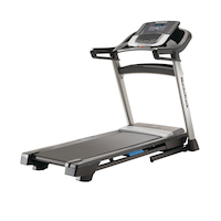NordicTrack s25i Bluetooth Folding Treadmill, iFIT® Membership Included Front_Three_Fourths_Angled_Left
