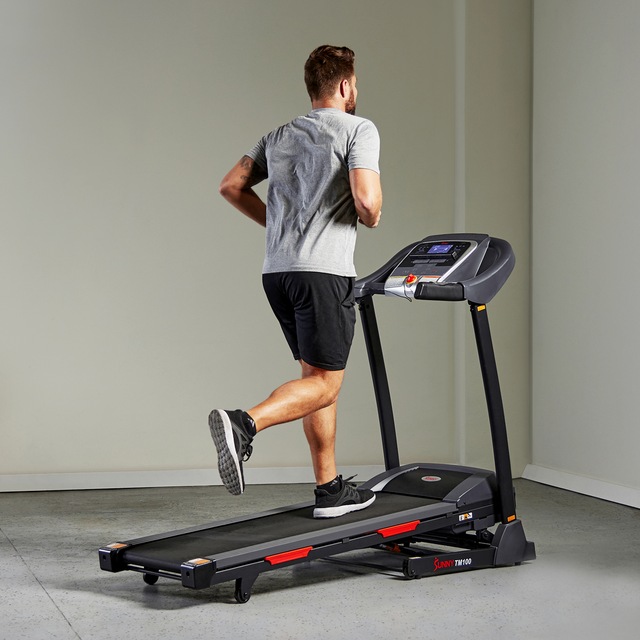 Sunny Health & Fitness TM100 AutoIncline Folding Treadmill, Bluetooth
