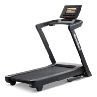 NordicTrack EXP 10i Folding Treadmill, 2023 Model, iFIT® Enabled Front_Three_Fourths_Angled_Left
