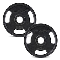 Cap Barbell Olympic Plate Weight Set, 25-lb, 2-pc Front_Flat