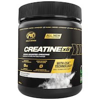 PVL Gold Series Creatine X8 Amino Boosted Creatine Powder, Unflavoured, Zero Sugars or Fillers, 249-g Front_Flat