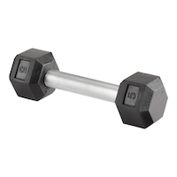 WA:KE Athletic Rubber Hexagon Dumbbell, Single, Assorted Weights