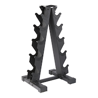 WA:KE Athletic A-Frame Dumbbell Storage Rack Holds 5 Pairs, Black
