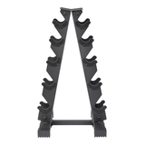 WA:KE Athletic 5-Pair A-Frame Dumbbell Storage Rack, Black Front_Flat