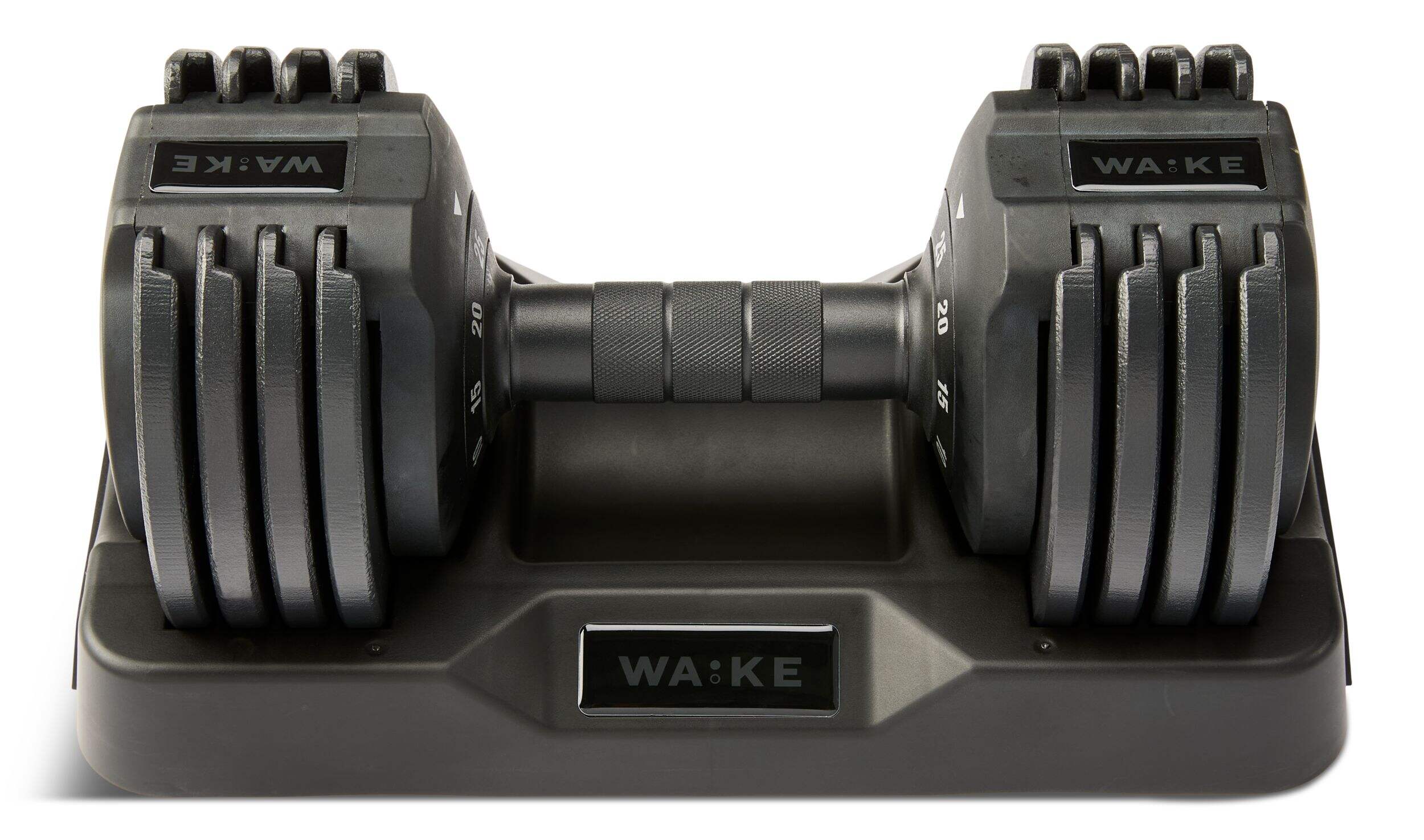 WA:KE Athletic Adjustable Dumbbell, 5-25lb Front_Flat