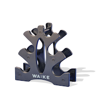 WA:KE Athletic Neoprene Dumbbell Set with Rack, 32lb Front_Angled_Left