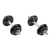 WA:KE Athletic 40lb Adjustable Dumbbell Set with Case Front_Angled_Left